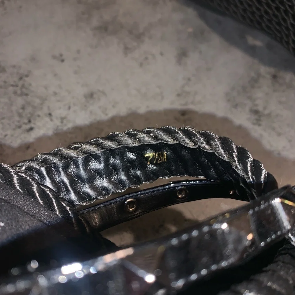 Vaneli Black Woven Women's Platform Sandals Women’s 7.5 - Picture 7 of 8